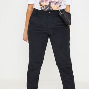 Venezia Black Corduroy Wide Leg Pants Plus size 20